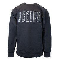 Utah State Aggies Felt Lettering Unisex Crew Sweatshirt gray